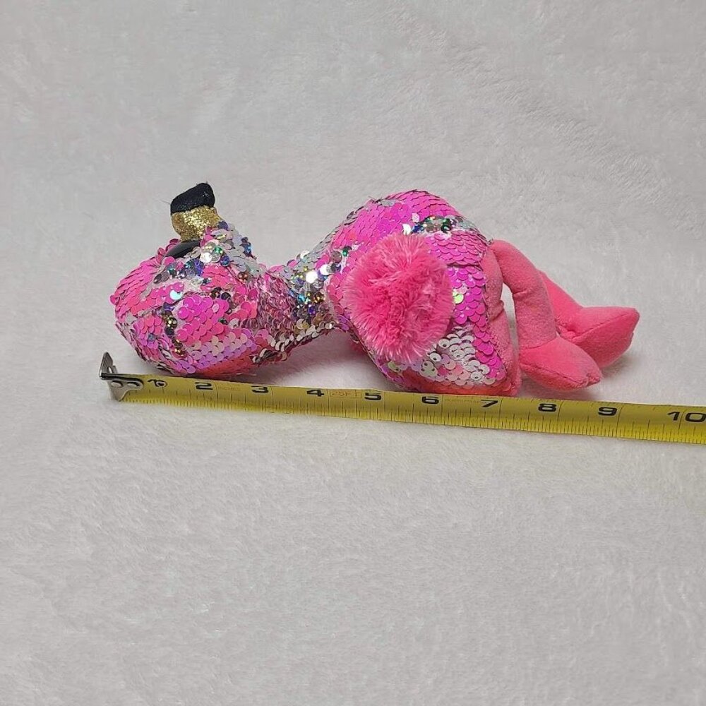 Ty Beanie Boo Flippables Pinky Flamingo 9" Beanie Color Changing Sequins w/ Tags - Picture 9 of 10